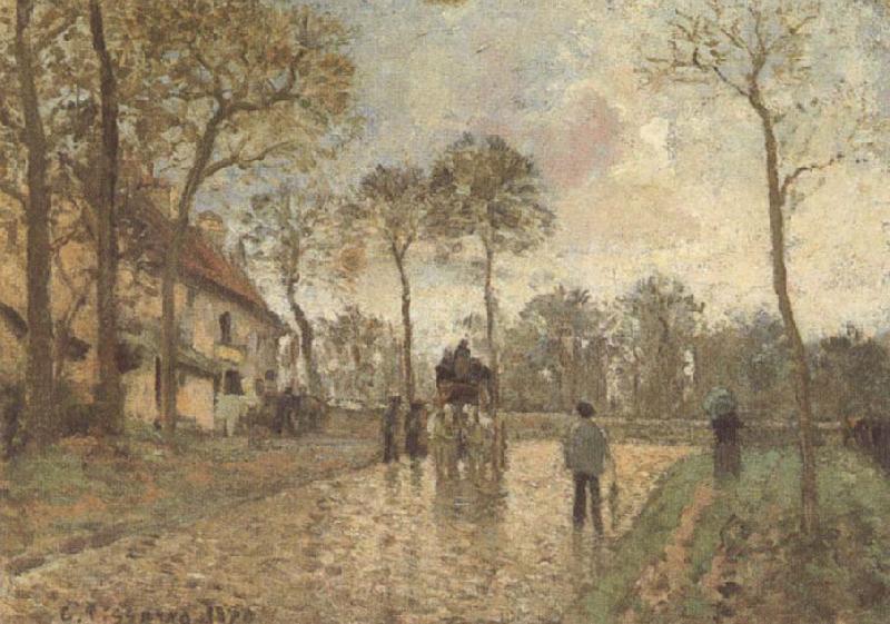 Camille Pissarro The Mailcoach at Louveciennes Spain oil painting art